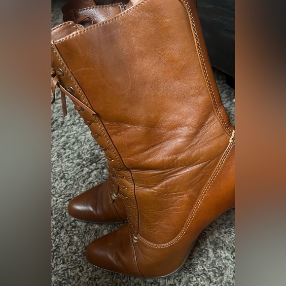 Victorian-Inspired Franco Sarto Heeled Boots sz7 - Picture 3 of 15